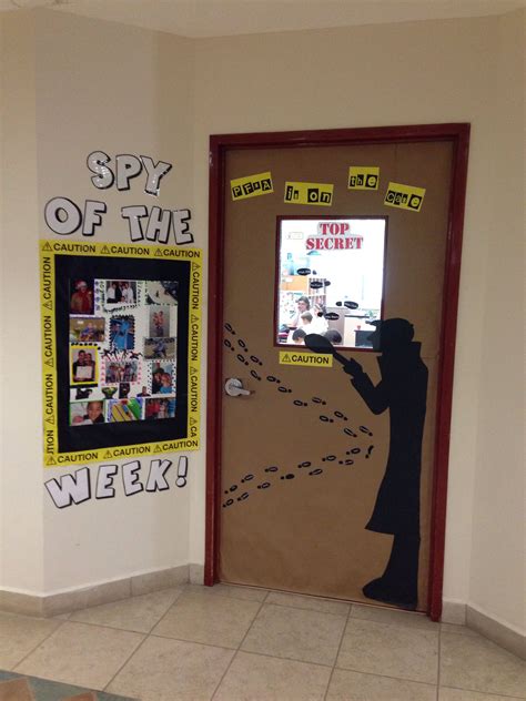Great Spy door decoration #classtheme | Detective themed classroom ...