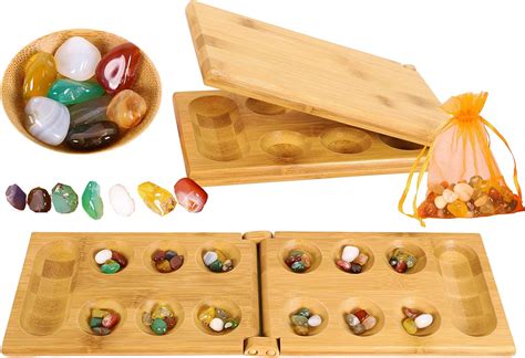 Amazon.com: TOWO Mancala Board Game - Kalaha Board Game with Folding ...