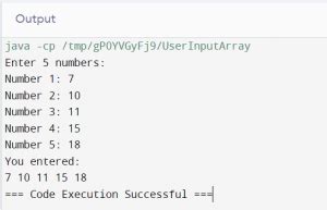 Image result for One-Dimensional Array in Java Example Program