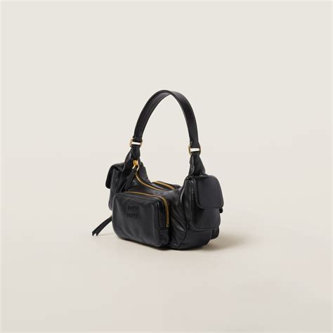 Black Nappa Leather Pocket Bag | Miu Miu