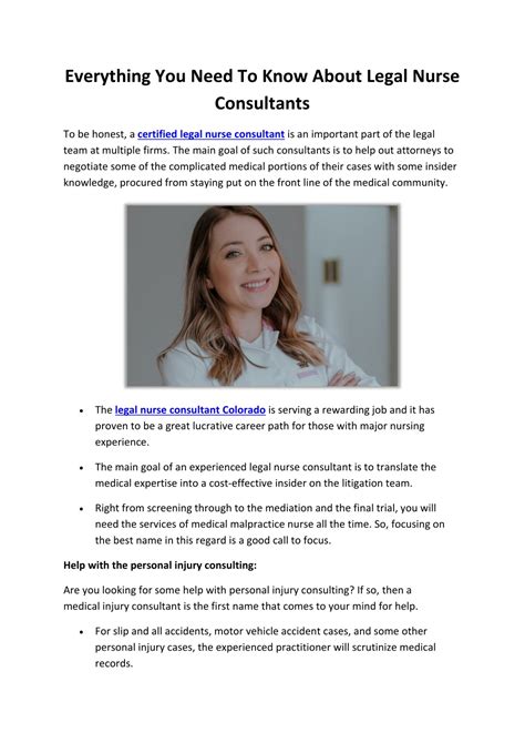 PPT - Everything You Need To Know About Legal Nurse Consultants ...