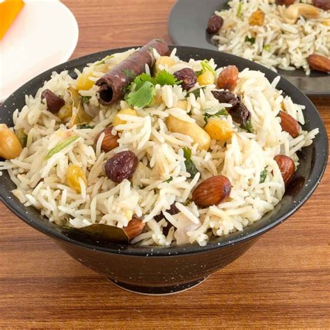 Basmati Rice Pilaf with Fruit and Nuts - 20 Mins (Video) - Veena ...