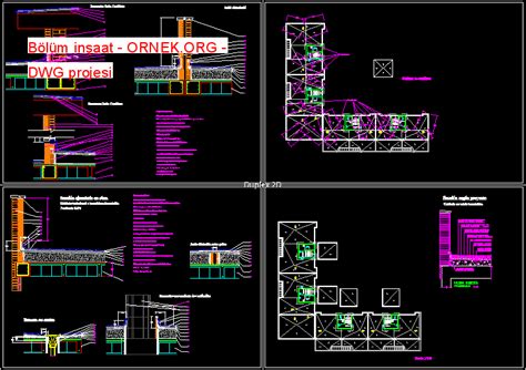 Bölüm inşaat dwg projesi - Autocad Projeler
