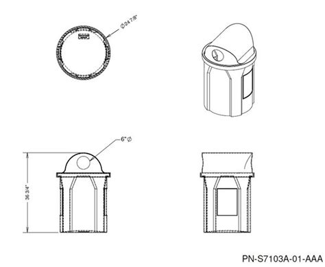 42 Gal. Kolor Can Trash Bin 8 Lid Styles 13 Colors