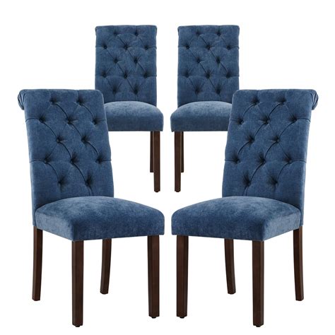 Snapklik.com : COLAMY Tufted Dining Chairs Set Of 4, Accent Parsons ...