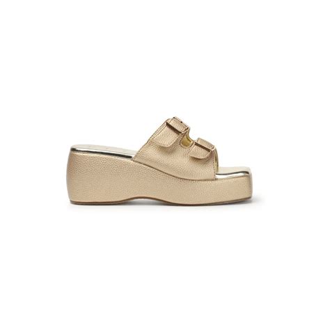Buy ELLE Gold Women Textured Sandals Online