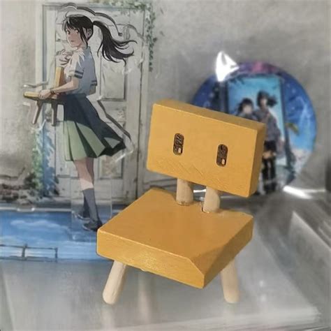Buy Cute Souta Chair 7cm Suzume Three Legs Wood Suzuki Kawaii Online in ...