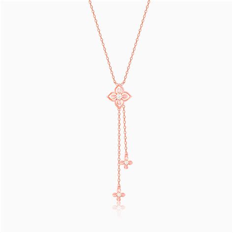 Rose Gold Artsy Floral Necklace – GIVA