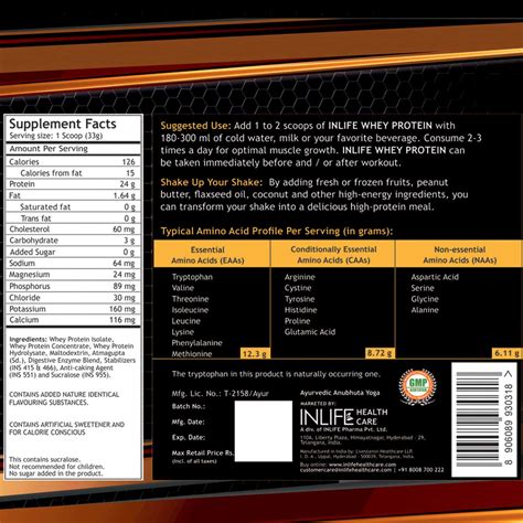 Buy INLIFE WHEY PROTEIN POWDER WITH ISOLATE CONCENTRATE FOR GYM BODY ...