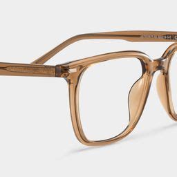 Eliza Light Brown Square Glasses Frames for Women | ZEELOOL