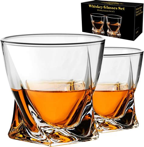 PARACITY Whisky Glass, 10 OZ Old Fashioned Whiskey Glass 300 ml ...