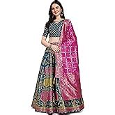 PURVAJA Women'S Silk Blend Lehenga Choli (Multi-Rivaaz_Multicolour_Free ...