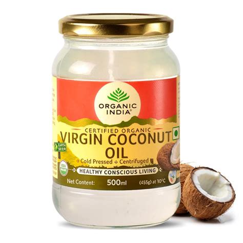 A TATA Product - Organic India Virgin Coconut Oil 500ml, Certified ...