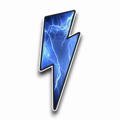 DOPASTICKER Cool Blue Lightning Bolt Strike Thunder Storm Sticker Decal ...