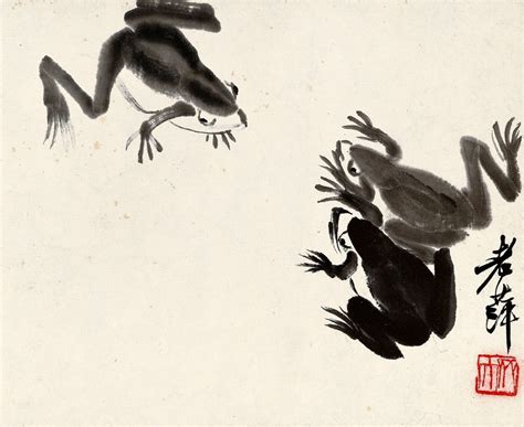 Three Frogs - Qi Baishi - Life Size Posters by Qi Baishi | Buy Posters ...