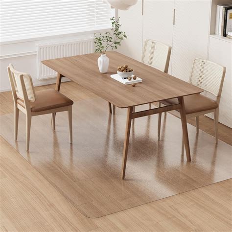 Clear Plastic Floor Mat for Under Dining Table, 5'×7' Large No Slip ...