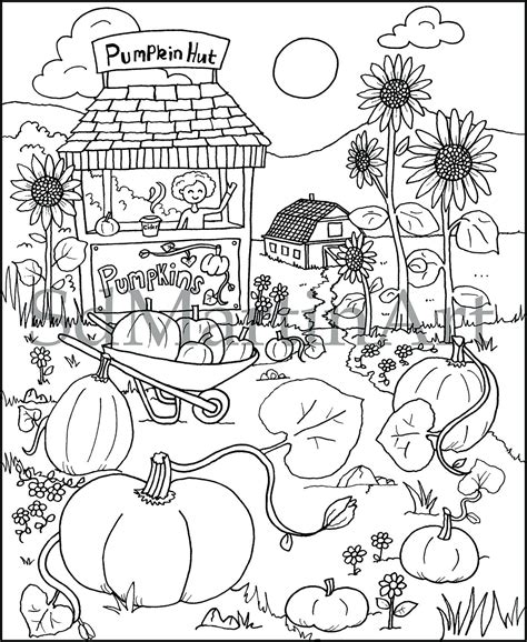 Pumpkin Patch Coloring Pages Free Printable