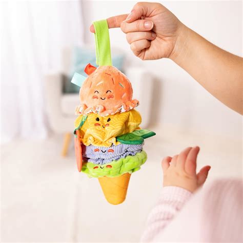 Buy Melissa & Doug Ice Cream Take-Along Clip-On Infant Toy with Sound ...