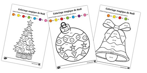 Coloriage magique spécial Noël | CP Maths