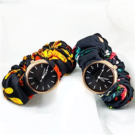 Printed Scrunchie Watch - Raven Collection - By Fairy & Rose – Fairy ...