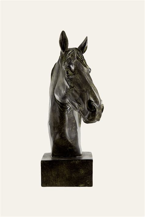 Polyresin Stallion Sculpture on Base | Luxury Horse Decor
