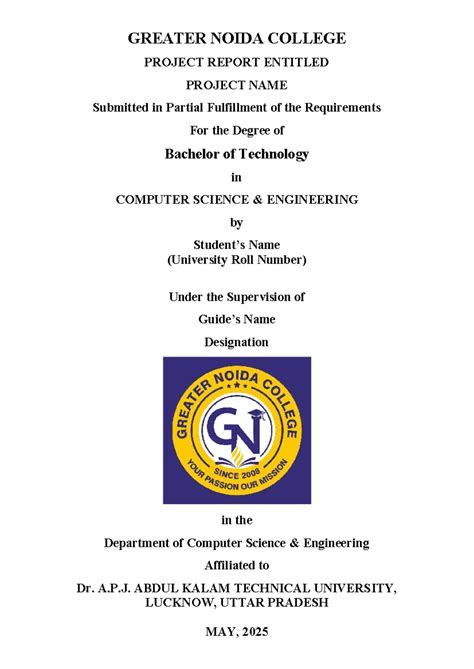 Cover PAGE - CSE - We hereby certify that the work which is being ...