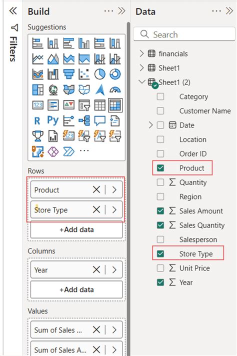 Creating a Matrix in Power Bi 的图像结果