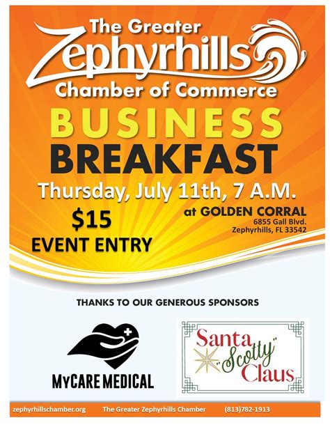 July Business Breakfast sponsored by Santa "Scotty" Claus and MyCare ...