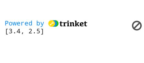 Trinket.io Python 的图像结果
