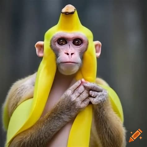 Monkey wearing a banana costume on Craiyon