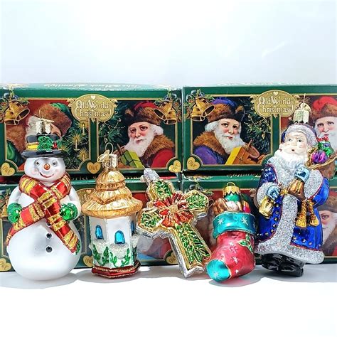 LOT 111: Four Old World Christmas Ornaments w/ Vintage Yule Rite Aid ...