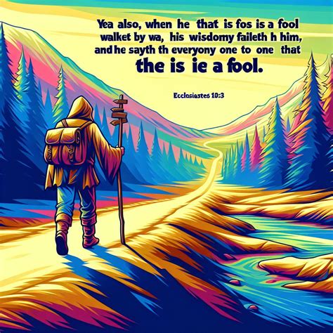 What does Ecclesiastes 10:3 mean? | Bible Art