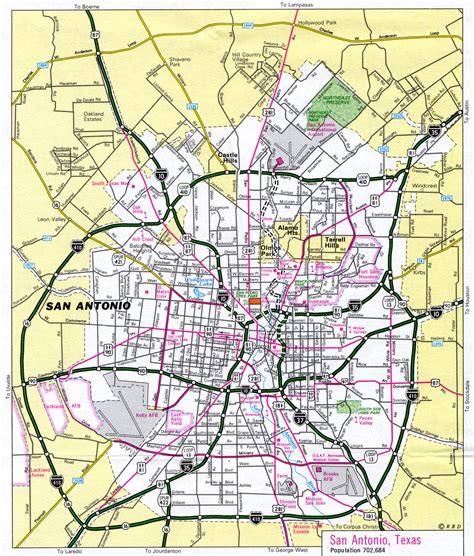 San Antonio Texas Tourist Map - San Antonio Texas • mappery