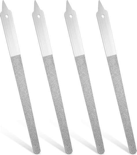 Amazon.com : 4PCS Diamond Nail File, 6 inch Stainless Steel Diamond ...