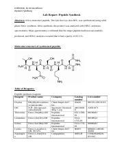 Image result for Peptide Synthesis Lab Experiment