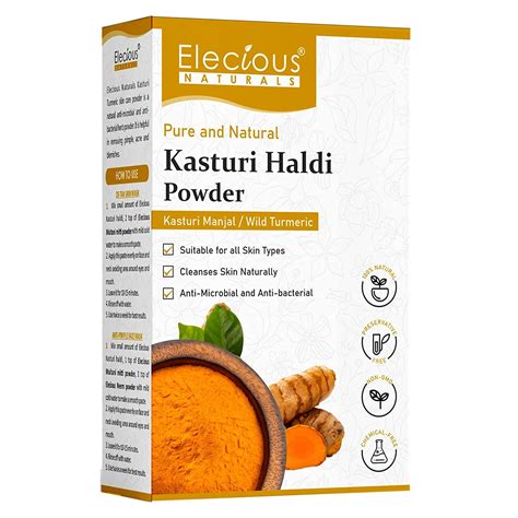 Elecious Kasturi Haldi Powder for face beauty (100 grams) | Wild ...