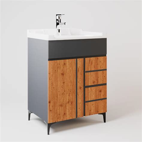FUAO Modern HDHMR Bathroom Vanity Cabinet with Washbasin | Water ...