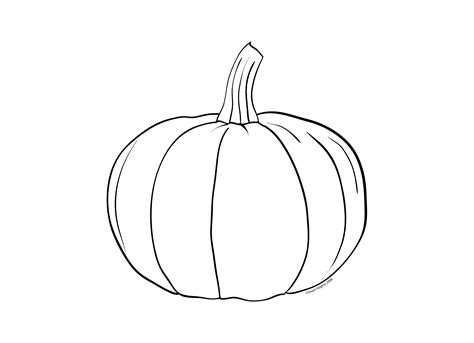 Tall Pumpkin Outline Clip Art