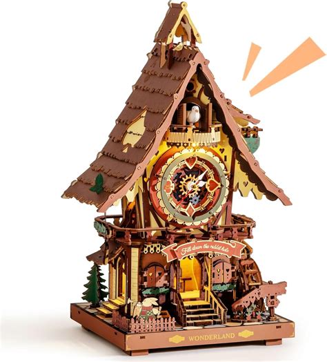 ROKR Cuckoo Clock 3D Wooden Puzzle Model kits For Adult to Build Home ...