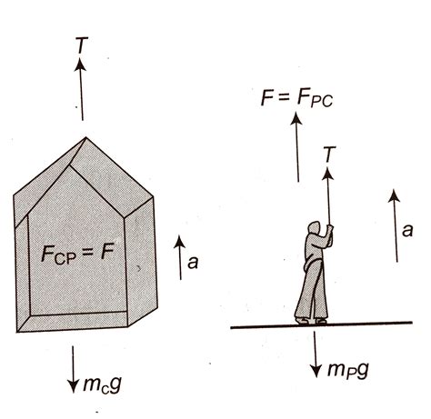 In the figure shown the force with which the man should pull the rope ...
