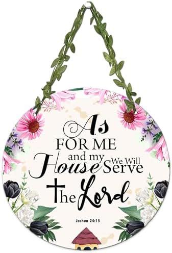 AR Creative As For Me - Bible Verse Wall Hanging For Home Decoration ...