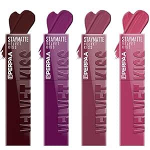 Buy PERPAA Long Lasting Matte Liquid Lipstick Combo Set of 4 | Premium ...