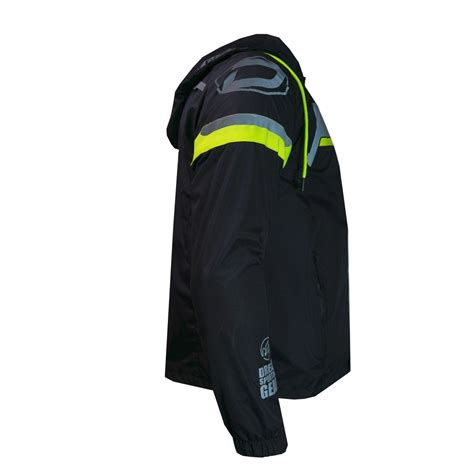 DSG URBAN RIDER WATER RESISTANT HOODIE (BLACK FLURO YELLOW)– Moto Central