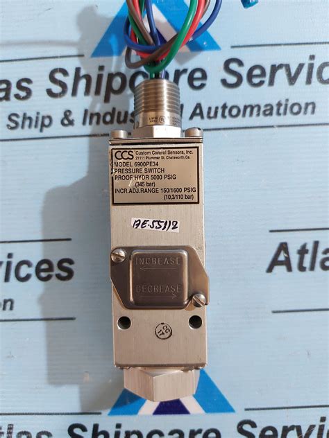 CUSTOM CONTROL SENSORS 6900PE34 PRESSURE SWITCH – Atlas Shipcare Services