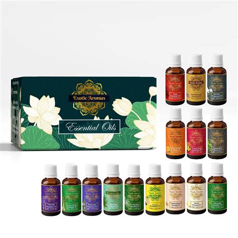 Essential Oil Pack of 15 Lavender Rose Sandalwood Jasmine Orange ...