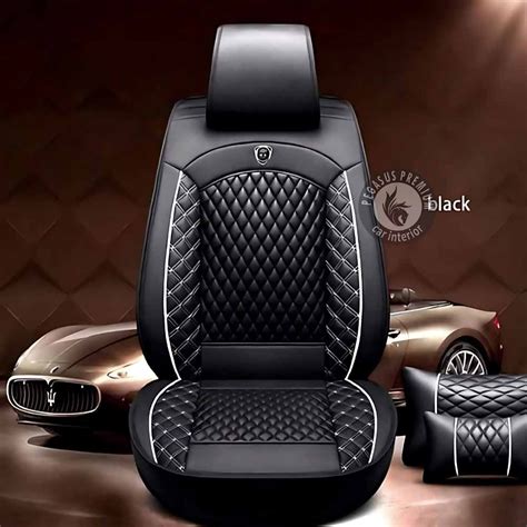 Maruti Suzuki Fronx Seat Cover in Black White Pegasus Premium – Car Shala