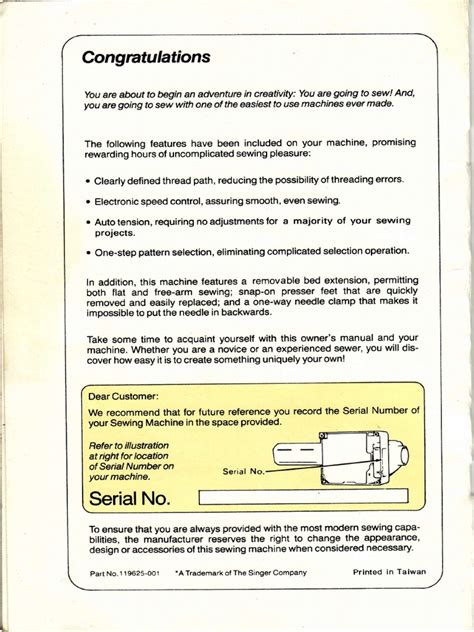 Image result for Singer Model 6233 Manual