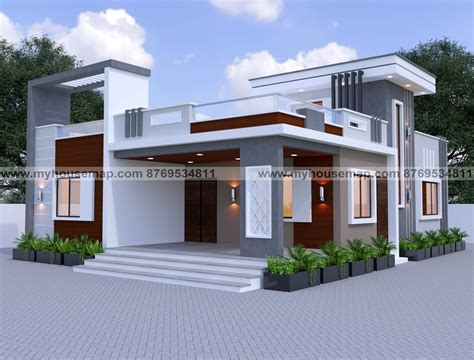 single storey house elevation design - myhousemap.com