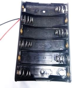 Ihc 6 x AA battery holder Case for Arduino Power Supply by Indian Hobby ...