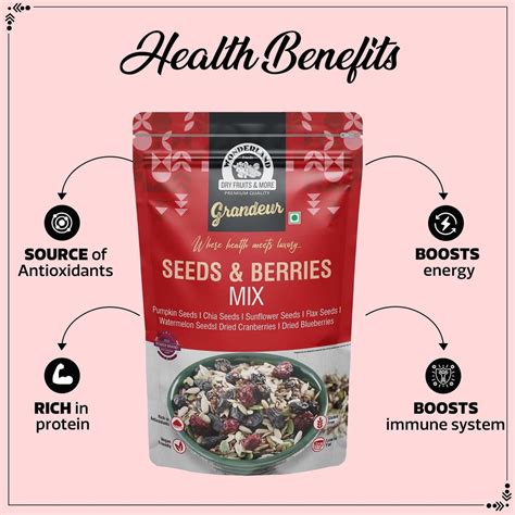 Wonderland Foods 200g Grandeur Premium Seeds and Berries Mix Pouch